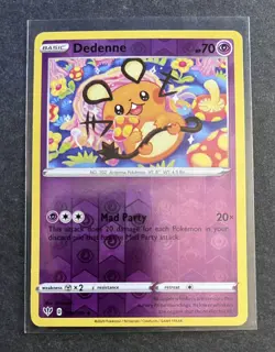 2020 Pokemon TCG Dedenne Reverse Holo Foil 078/189 + Base 2Total Cards - Image 3