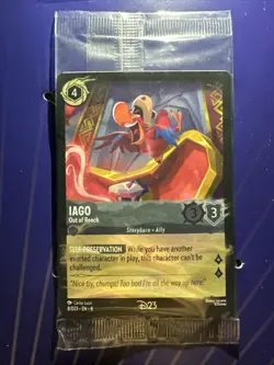 Iago - Out of Reach 8 Disney Lorcana Promo Cards Holo D23 Promo Sealed New 2025 - Image 1