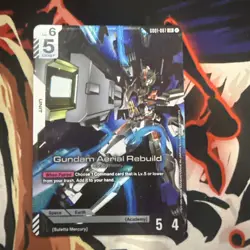 Gundam Aerial Rebuild - Newtype Rising - LR (GD01-067) Trading Card - Image 1