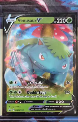 Venusaur V SWSH100 SWSH: Sword & Shield Promo Cards Holo - Image 1