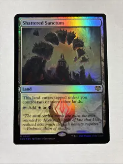 Shattered Sanctum - Secrets of Strixhaven Foil MTG Plus Bonus Card!!! - Image 1