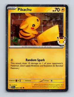 Pikachu 051 2026 Pokemon Day Stamped 30th Anniv Cosmos Holo SWIRL Promo Card NM+ - Image 1