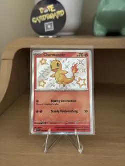 Pokemon Charmander TCG Scarlet & Violet Paldean Fates Holo Shiny Rare Card NM - Image 1