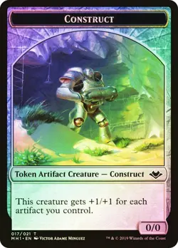 Magic The Gathering MTG CONSTRUCT TOKEN FOIL Modern Horizons NM Near Mint - Image 1