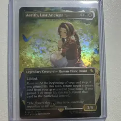 Magic: The Gathering Aerith, Last Ancient Legendary Creature Holo Foil FFVII 3/5 - Image 1