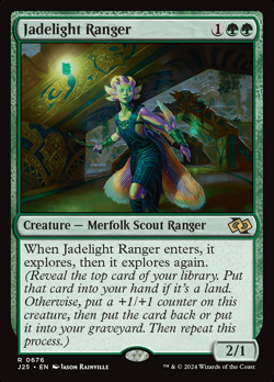 Jadelight Ranger 676 J25 Jumpstart MTG Green Rare Merfolk Scout Rainville NM - Image 1