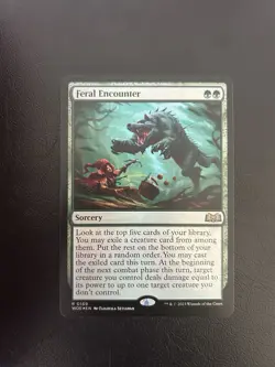 Feral Encounter - (Foil) Wilds of Eldraine Mtg Rare 169 - Image 1