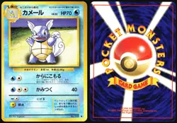 WARTORTLE NO. 008 BASE SET POKEMON JAPANESE UNCOMMON 1996 MP - Image 1