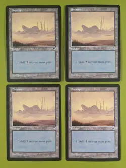 Swamp (Boulder) x4 Tempest 4x Playset Magic the Gathering MTG - Image 1