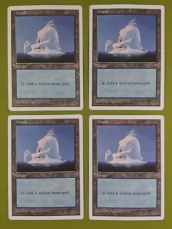 Island (437) x4 Fifth Edition 5th 4x Magic the Gathering MTG White Border - Image 1