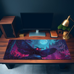 MTG Playmat | 80's Moth Horror Themed TCG Playmat | Unofficial MTG Playmat - Image 3