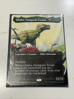 mtg Ghalta, Stampede Tyrant - NM Borderless - Lost Caverns of Ixalan Elder Dino - Image 2