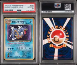 1997 Pokemon Japanese Rocket Dark Gyarados #130 Holo Rare PSA 10 - Image 3