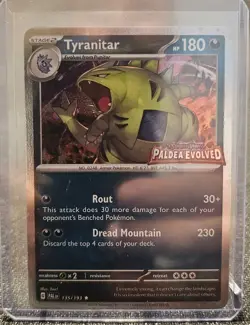 Pokemon Tyranitar 135/193 STAMPED Paldea Evolved Special Collection PROMO NM TCG - Image 1