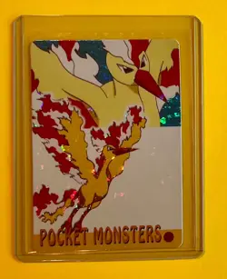 MOLTRES Pocket Monsters Vending Machine Prism Sticker - Pokemon Holo Foil NM - Image 1