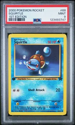 2000 Pokemon 1st Edition Team Rocket 68 Squirtle PSA 9 Trusted Seller! NEW CERT! - Image 1