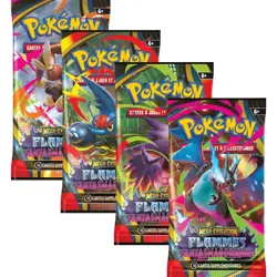 Pokemon * Phantasmal Flames * Mega Evolution ME02 Booster Pack (x4) Art Set - Image 1