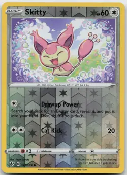 Skitty 141/189 Common Darkness Ablaze Pokemon Reverse Holo Near Mint - Image 1