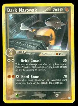 Pokemon DARK MAROWAK 7/109 Team Rocket Returns - RARE - HEAVY PLAY - Image 1