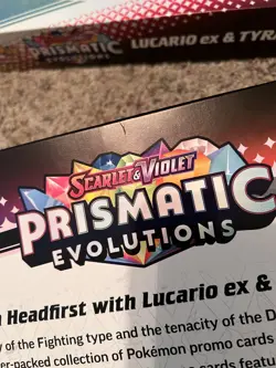 2x - Pokemon Prismatic Evolutions Lucario EX & Tyranitar EX Premium Collection - Image 5