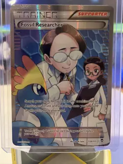 Pokemon TCG Fossil Researcher Furious Fists 110/111 Holo Full Art LP - Image 1