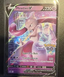 💜 Mewtwo V SWSH223 Black Star Promo Holo | Pokemon GO| NM/MINT🔥 Ultra Rare 💎 - Image 3
