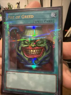 Yugioh! Pot of Greed TBC1-EN001 Ultra Rare Parallel Limited Edition - Image 1