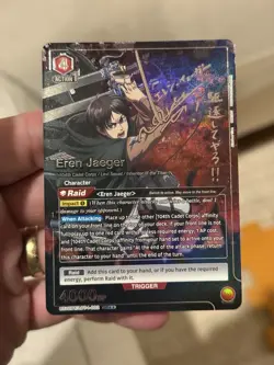 Eren Jaeger Attack on Titan Action SR** Two Star Foil Alt Art Union Arena - Image 1