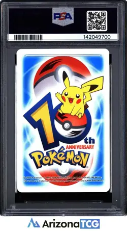 Pokemon 2006 Castform/Spinda 9 Of Clubs Blue 10th Annv. Playing Card PSA 10 - Image 2