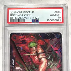 PSA 10 Zoro ST21-015 Flagship Battle 2025 Top 8 Prize ONE PIECE Card Japanese - Image 2