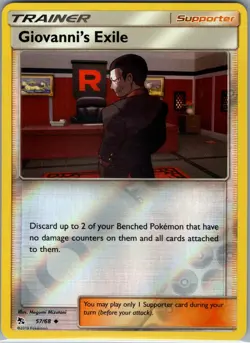 Giovanni's Exile 174/214 Reverse Holo SM - Unbroken Bonds - Pokemon Card - NM - Image 1