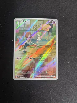 Pokemon TCG Ralts Scarlet & Violet Base Set Holo Illustration Card 211/198 - Image 1