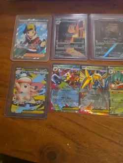 9x English Pokemon TCG mixed card lot IR SR and EX assorted sets - Image 3