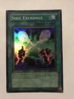 Yu-Gi-Oh! TCG Soul Exchange Holo Spell Card SDY-041 Starter Deck Yugi 1996 - Image 1