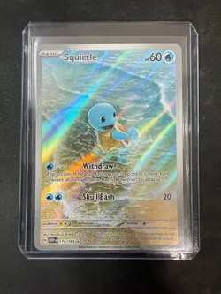 Pokemon Squirtle 170/165 Scarlet & Violet 151 Illustration Rare Holo Card - Image 1