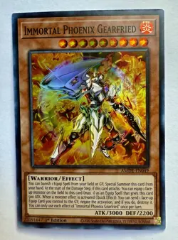 Yugioh! Immortal Phoenix Gearfried - AMDE-EN049 - Super Rare - 1st Edition - Image 1