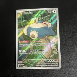 Pokemon Snorlax 051 Scarlet & Violet Promo Holo Card 150 HP Thudding Press - Image 1