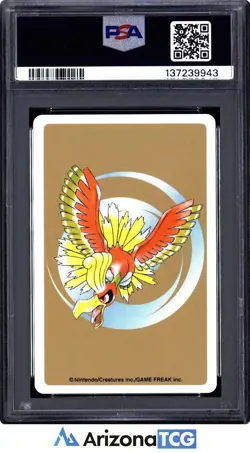 Pokemon 2000 Chikorita 152 Ace Of Clubs Gold Playing Card Japanese PSA 9 - Image 2