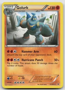 Golurk 72/101 Noble Victories Pokemon TCG Card - Image 1