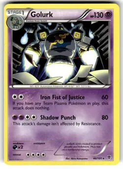 GOLURK - 46/101 - Plasma Blast - Pokemon Card - NM. - Image 1