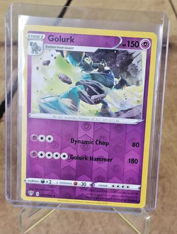 Golurk Reverse Holo Rare #77/189 Pokemon 2020 Card - Image 1
