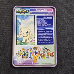 2000 Taco Bell Digimon Salamon Promo Rookie Metal Card - Image 2