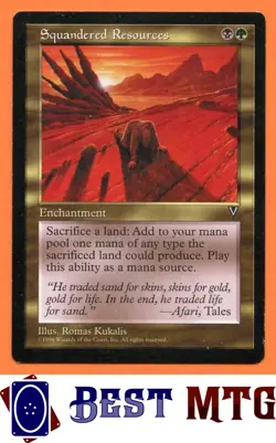 Magic The Gathering MTG Squandered Resources 137 #B Visions - Image 1