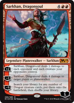 MTG Sarkhan, Dragonsoul - Foil - Planeswalker Deck Exclusive, Moderate Play, Eng - Image 1