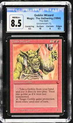 GOBLIN WIZARD The Dark Rare Reserved List CGC 8.5 MTG [Nostalgium] - Image 1