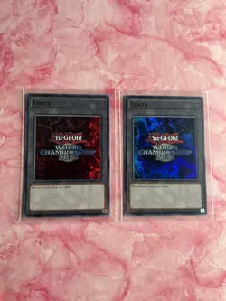 Yugioh: World Championship 2025 Tokens - Set of 2 - Red & Blue - Super Rare - Image 1