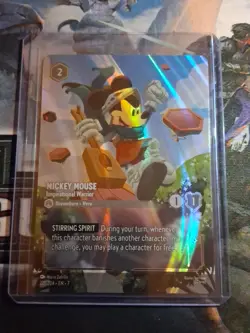 Lorcana Mickey Mouse Inspirational Warrior ENCHANTED 221/204! NM Never Played - Image 1