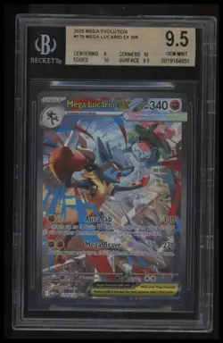 2025 Pokemon TCG Mega Evolution Mega Lucario ex SIR BGS 9.5 - Image 1