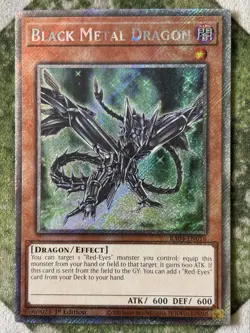 YuGiOh BLACK METAL DRAGON Platinum Secret Rare RA04-EN016 - Image 2