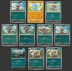 Wooper Pokemon Card Collection Set of 10 English Cards Rare Paldean Holo Cosmos - Image 1